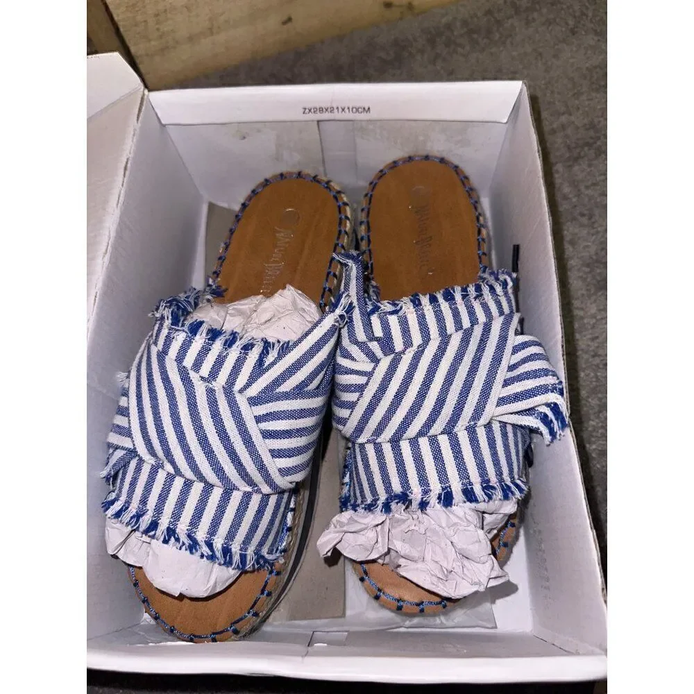 Nature‎ Breeze Blue Juilliard-01 Slip On Sandler Size 6.5